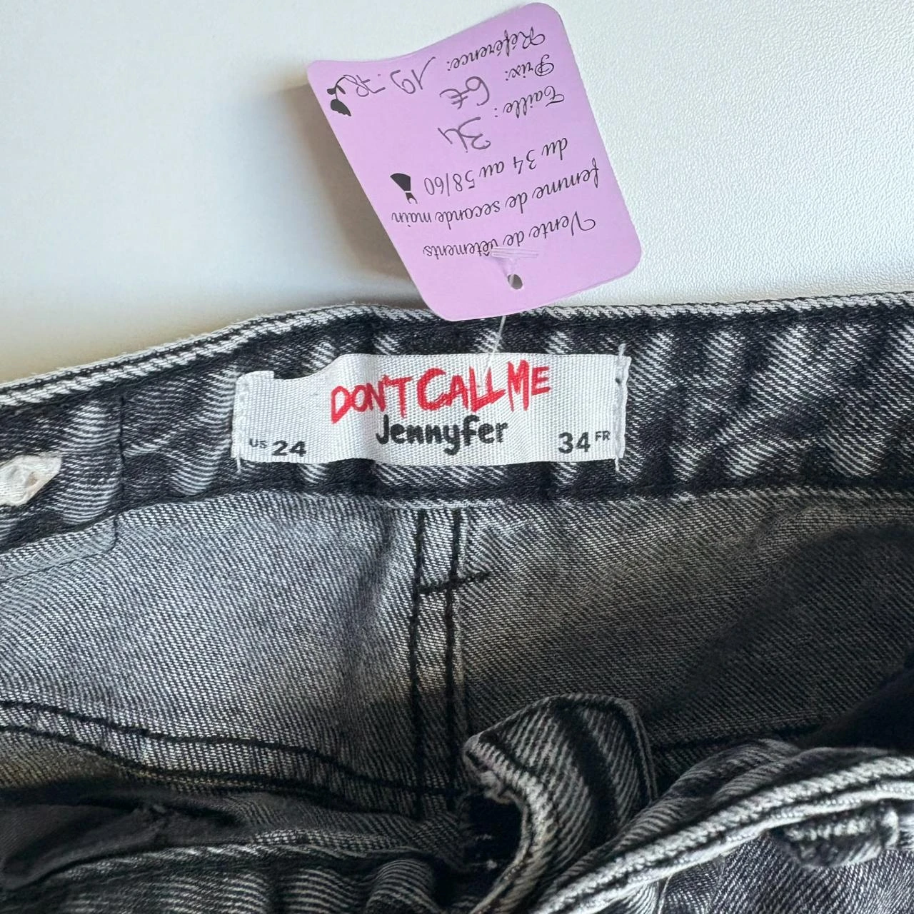 Jeans Jennyfer 34 com rasgos em cinza escuro – photo 4